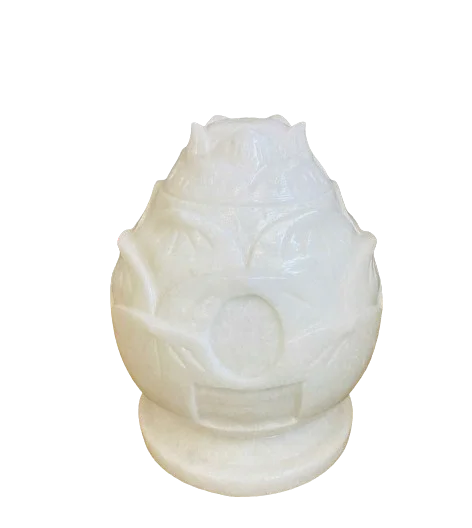 Hủ cốt đá lưu ly trắng hoa sen