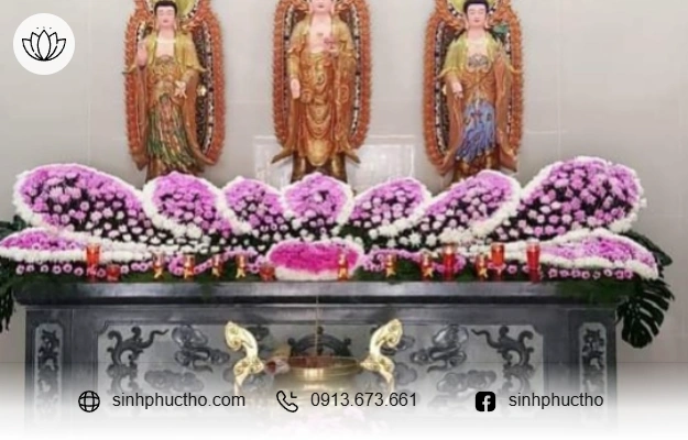 Nhà Tang Lễ Chùa Bồ Đề — không gian thờ tự trang nghiêm