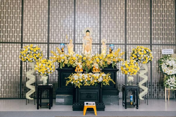 Không gian lễ truy điệu tại nhà tang lễ